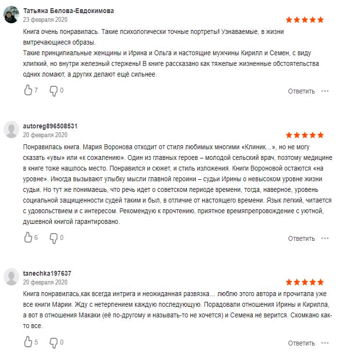 Отзывы на детектив Марии Вороновой "Сама виновата".